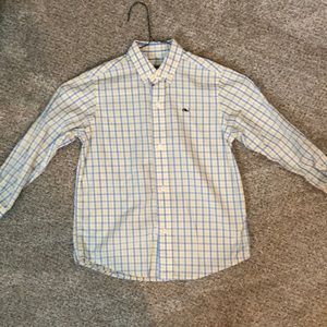 Vineyard vine yellow and blue button up
